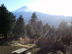 足和田山から見た富士山